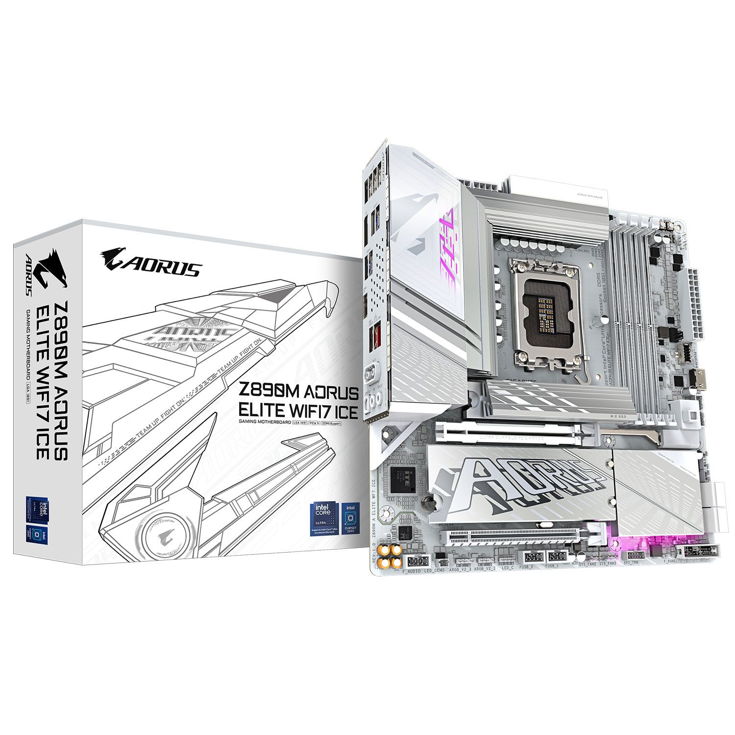 Gigabyte Motherboard Z890M AORUS ELITE WF7 ICE (Z890/1851/DDR5)