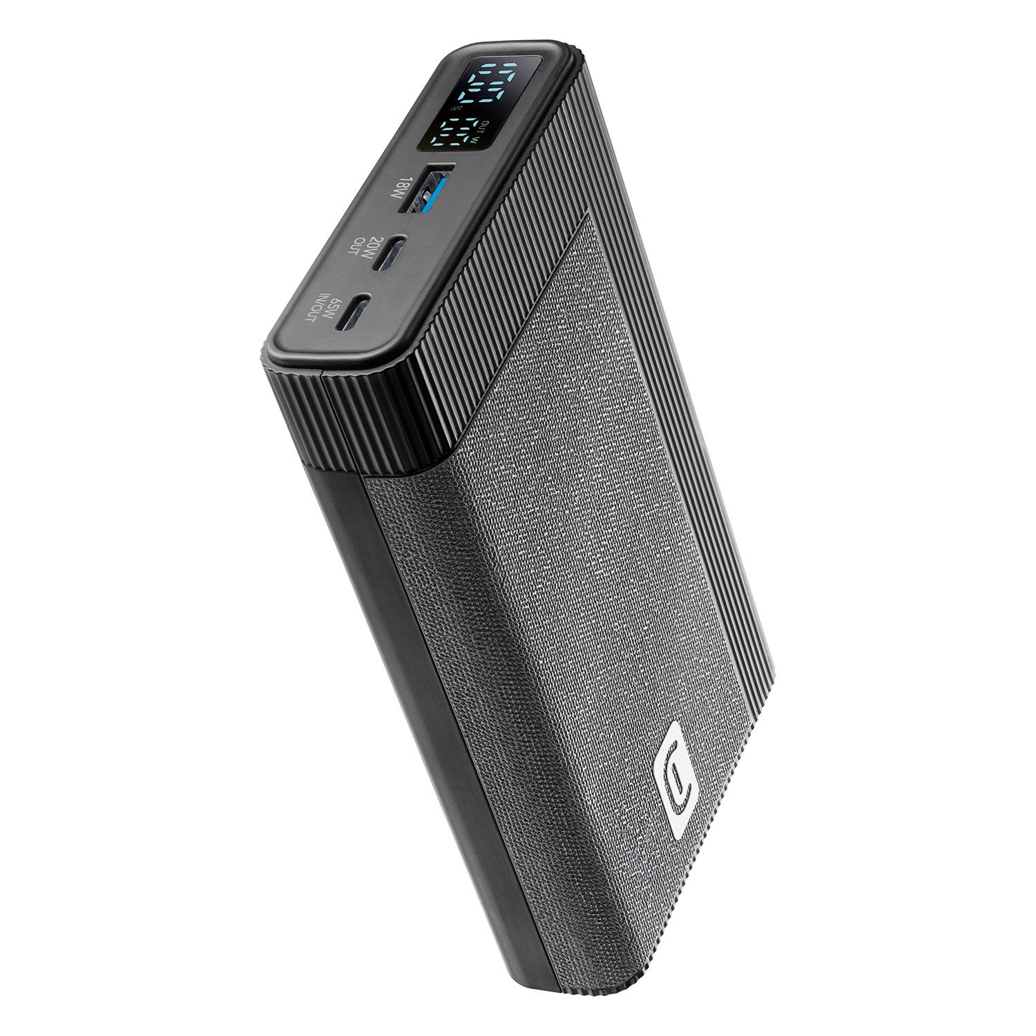 Cellularline Powerbank PD 20000 mAh 3 Θέσεων 65W Γκρι