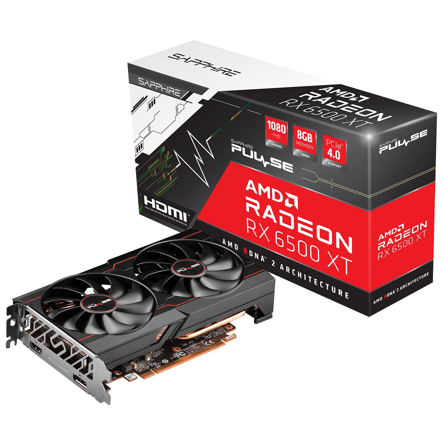 Sapphire VGA Radeon RX PULSE  6500 XT GAMING OC 8 GB