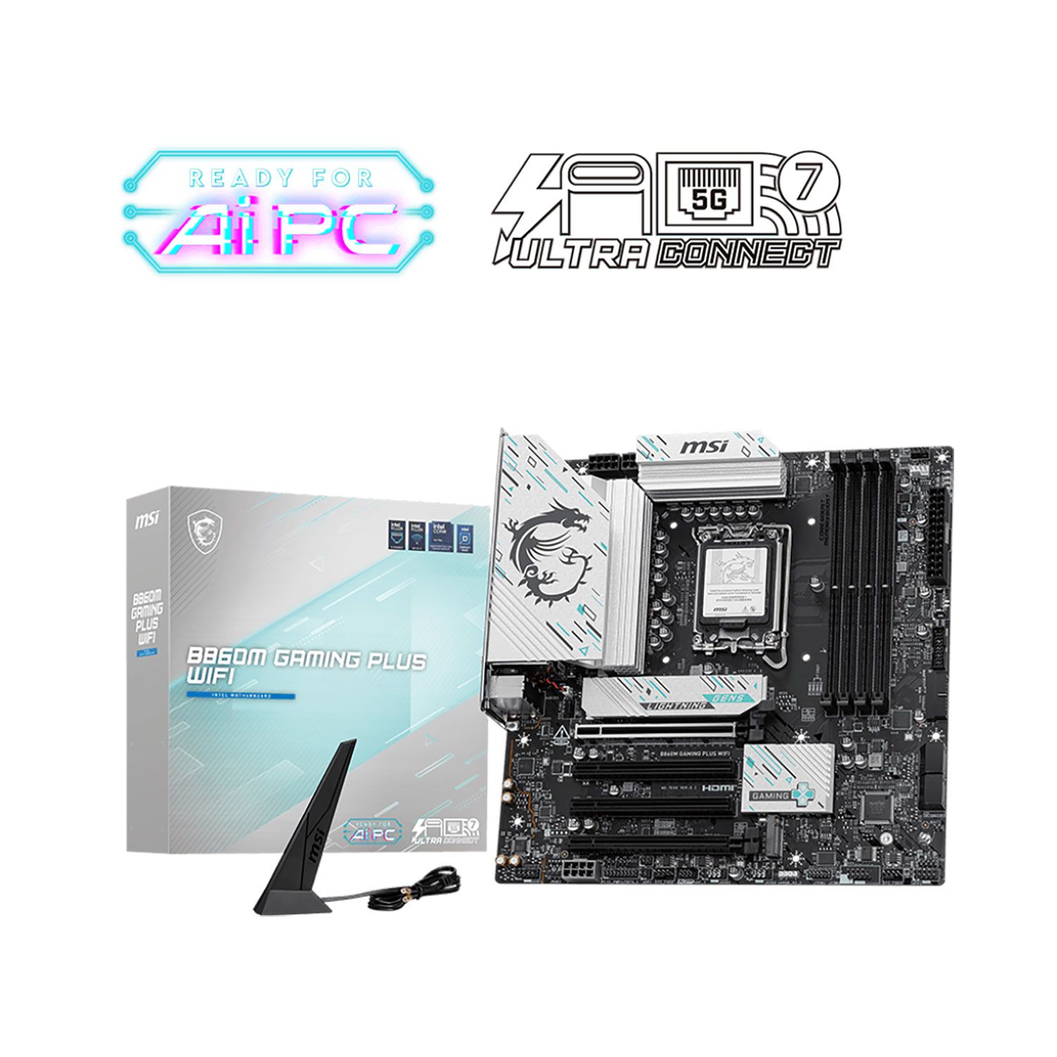 MSI Motherboard B860M GAMING PLUS WIFI (B860/1851/DDR5)