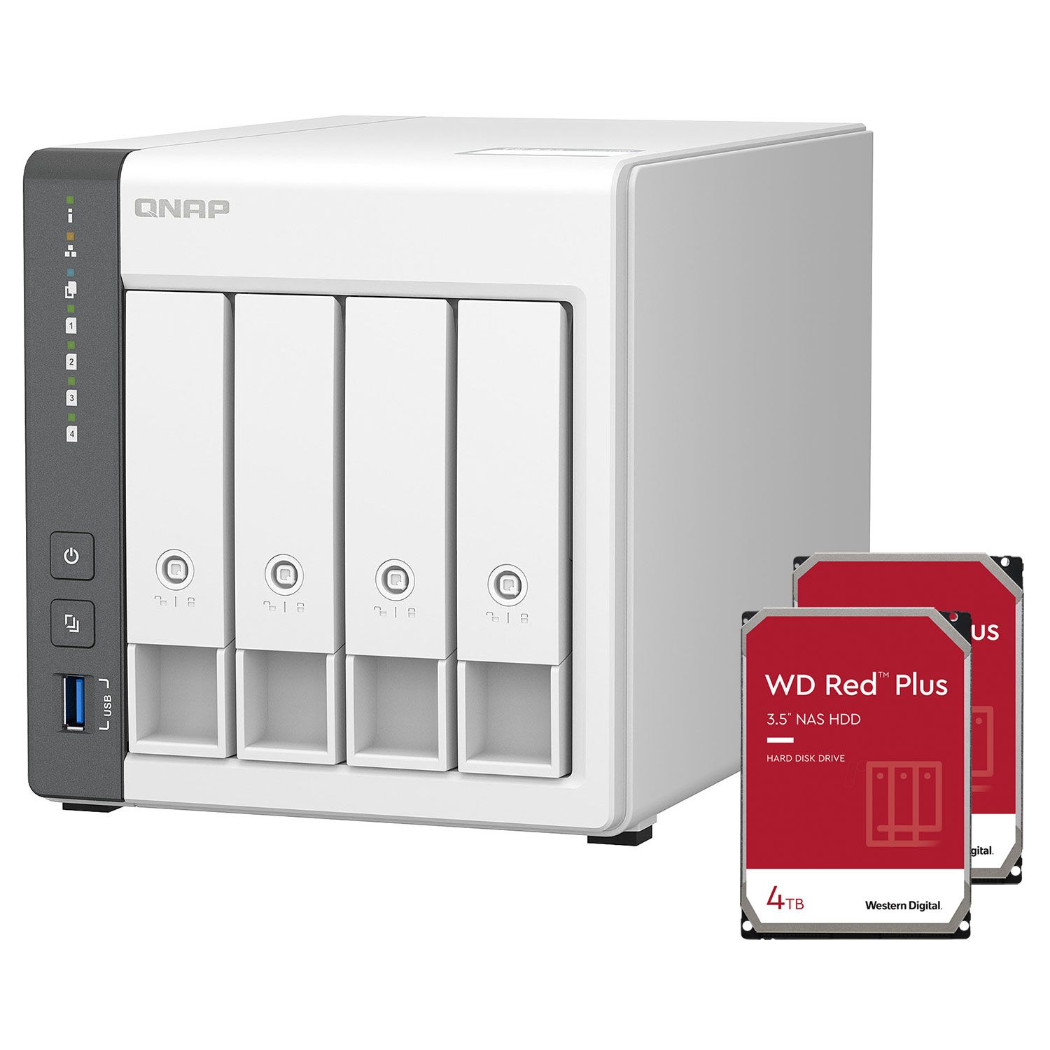Qnap TS-433 NAS & 2x 4TB WD Red Plus