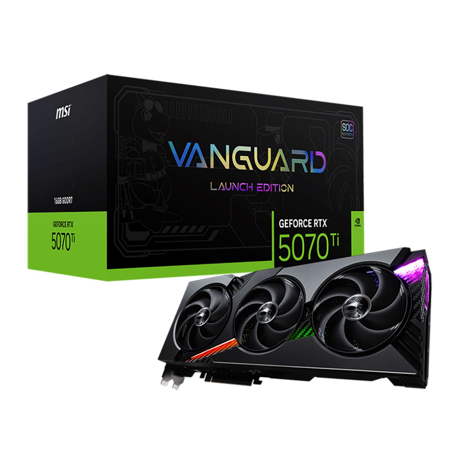 MSI VGA GeForce RTX 5070 Ti VANGUARD SOC LAUNCH ED 16 GB
