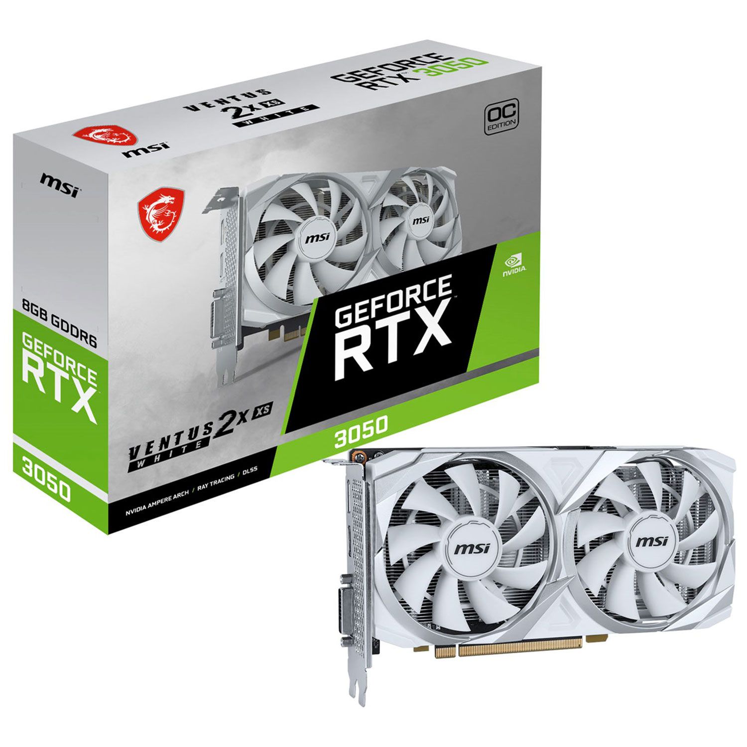 MSI VGA GeForce RTX 3050 VENTUS 2X XS WHITE OC 8 GB