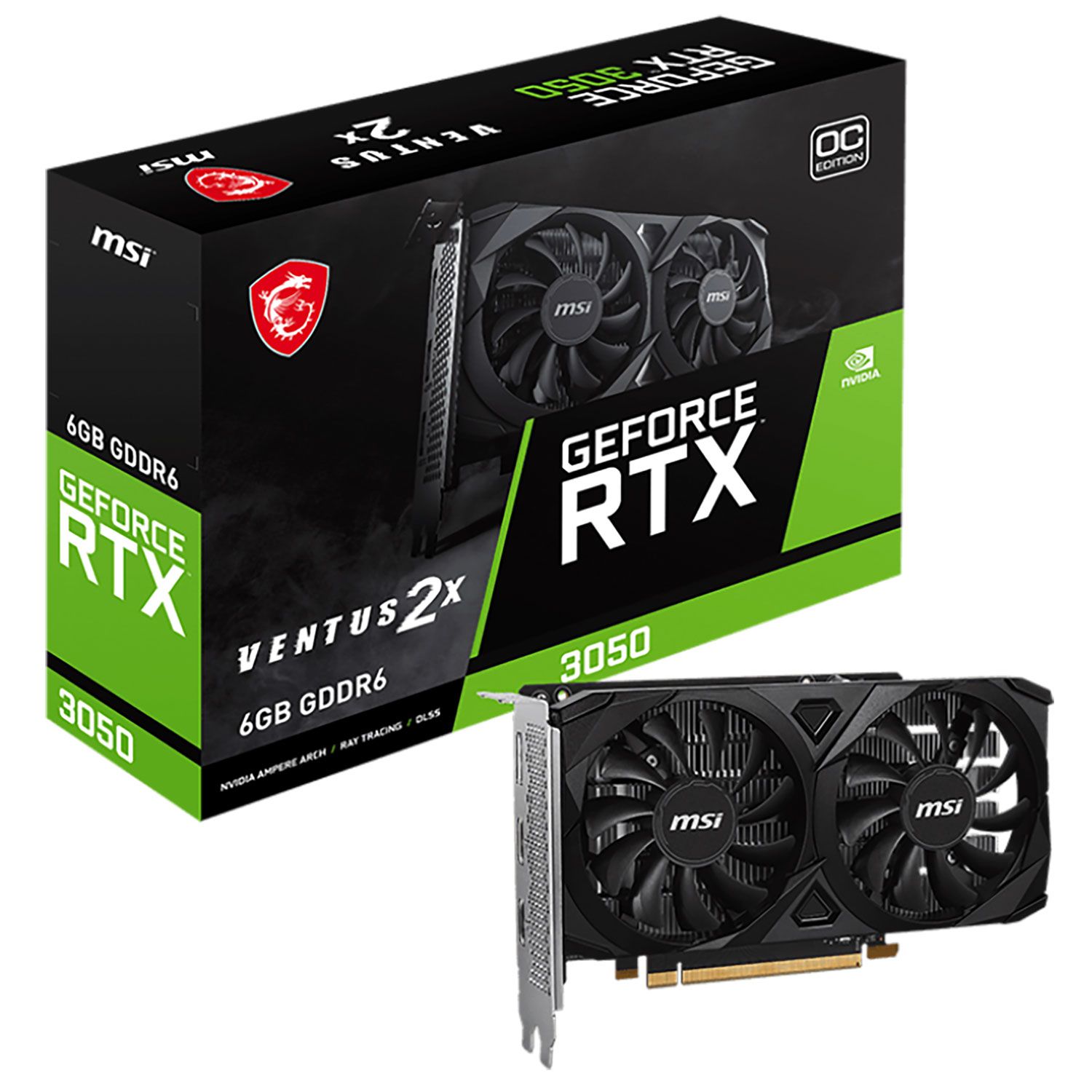 MSI VGA GeForce RTX 3050 VENTUS 2X E OC 6 GB