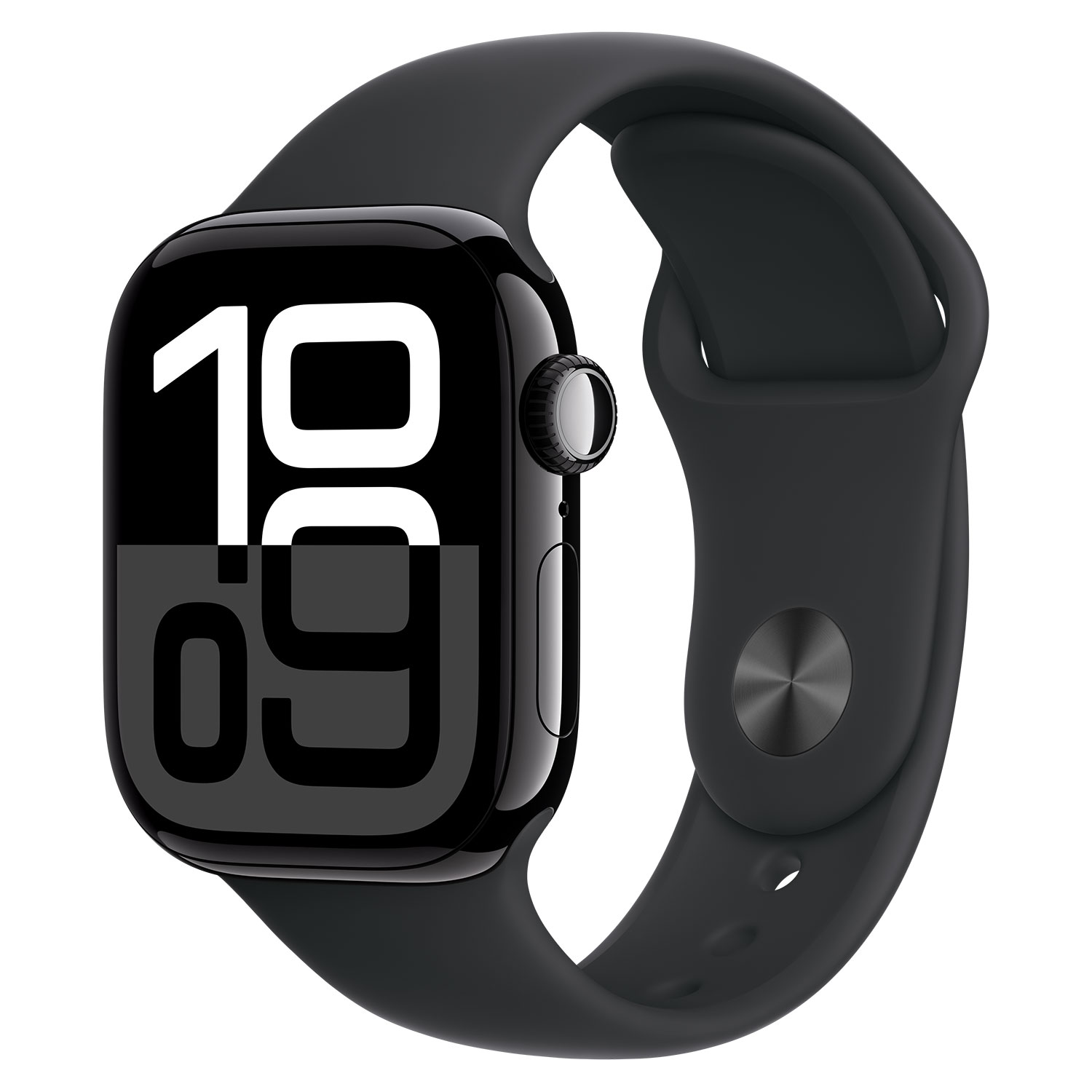 Apple Watch Series 10 Cell 42mm Jet Black Aluminum Black Sport Band S/M