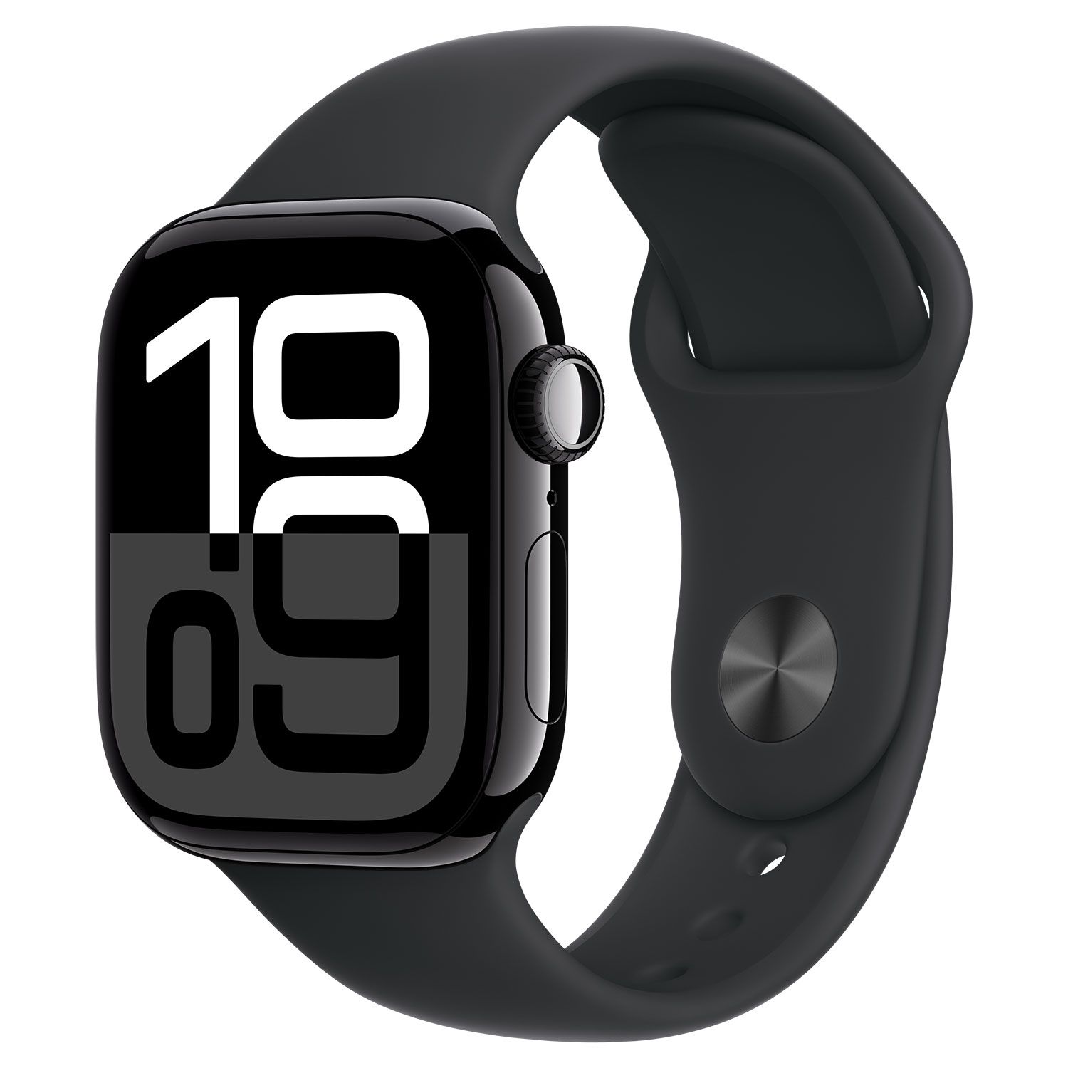 Apple Watch Series 10 Cell 42mm Jet Black Aluminum Black Sport Band M/L