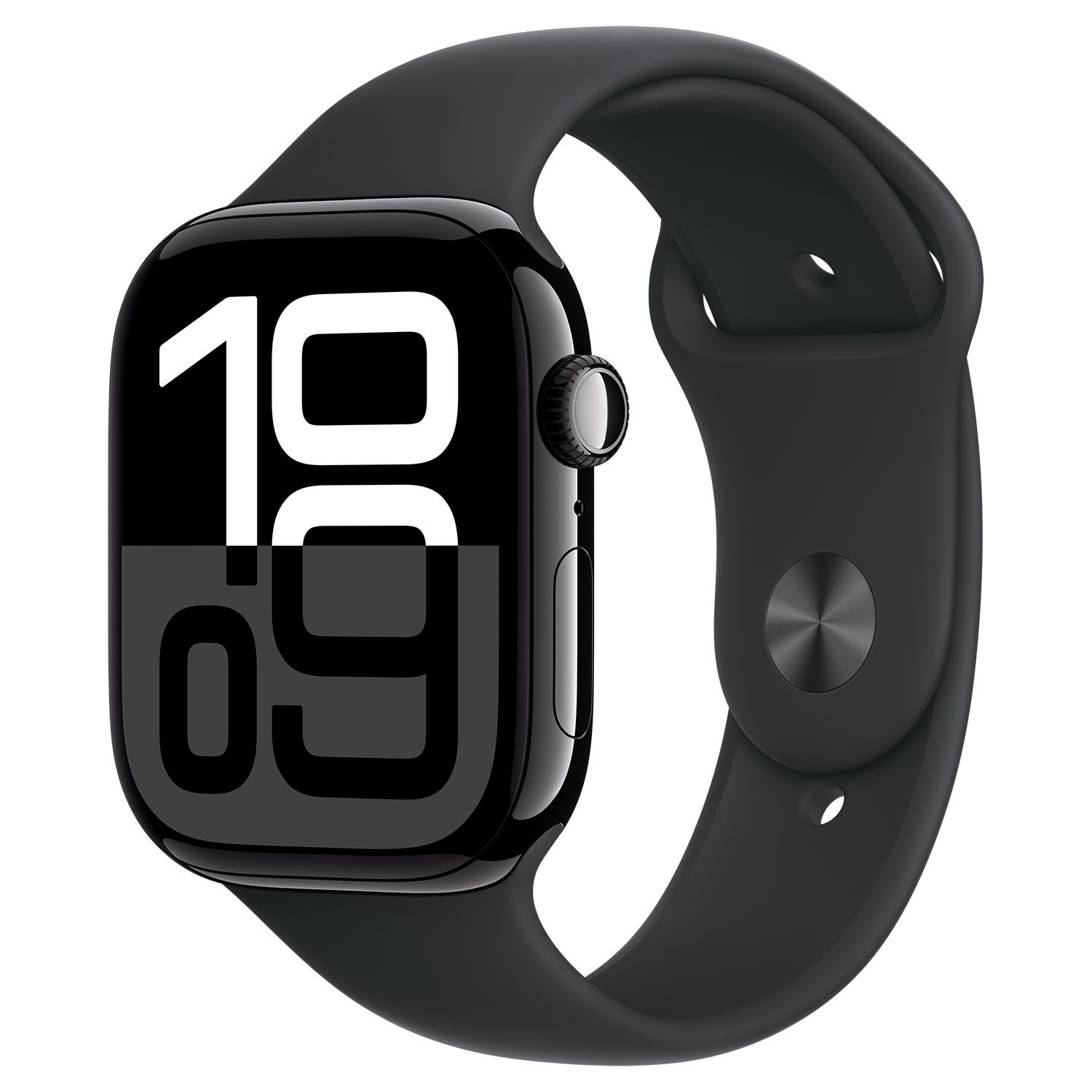 Apple Watch Series 10 Cell 46mm Jet Black Aluminum με Black Sport Band M/L