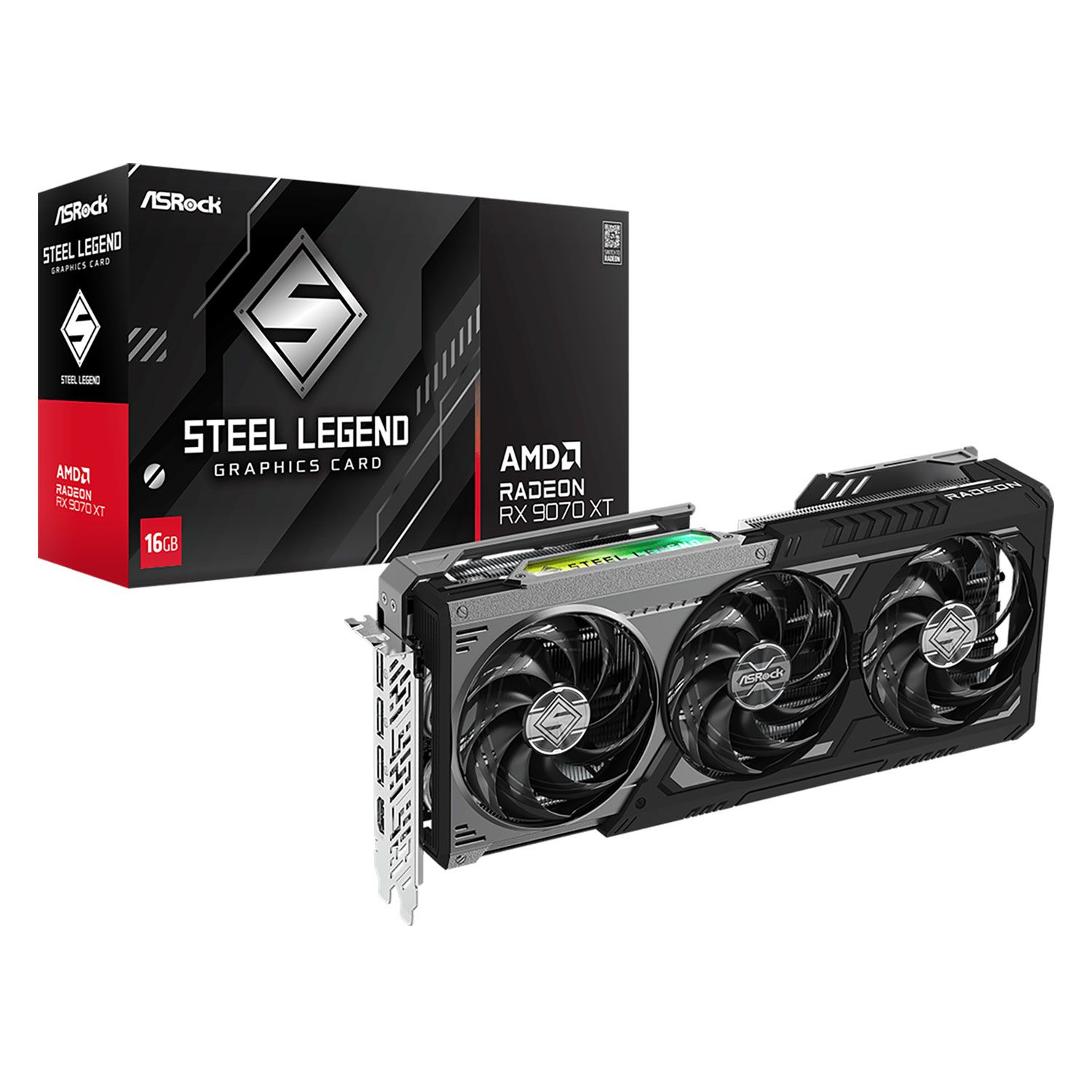 Asrock VGA Radeon RX 9070 XT Steel Legend Dark OC 16 GB