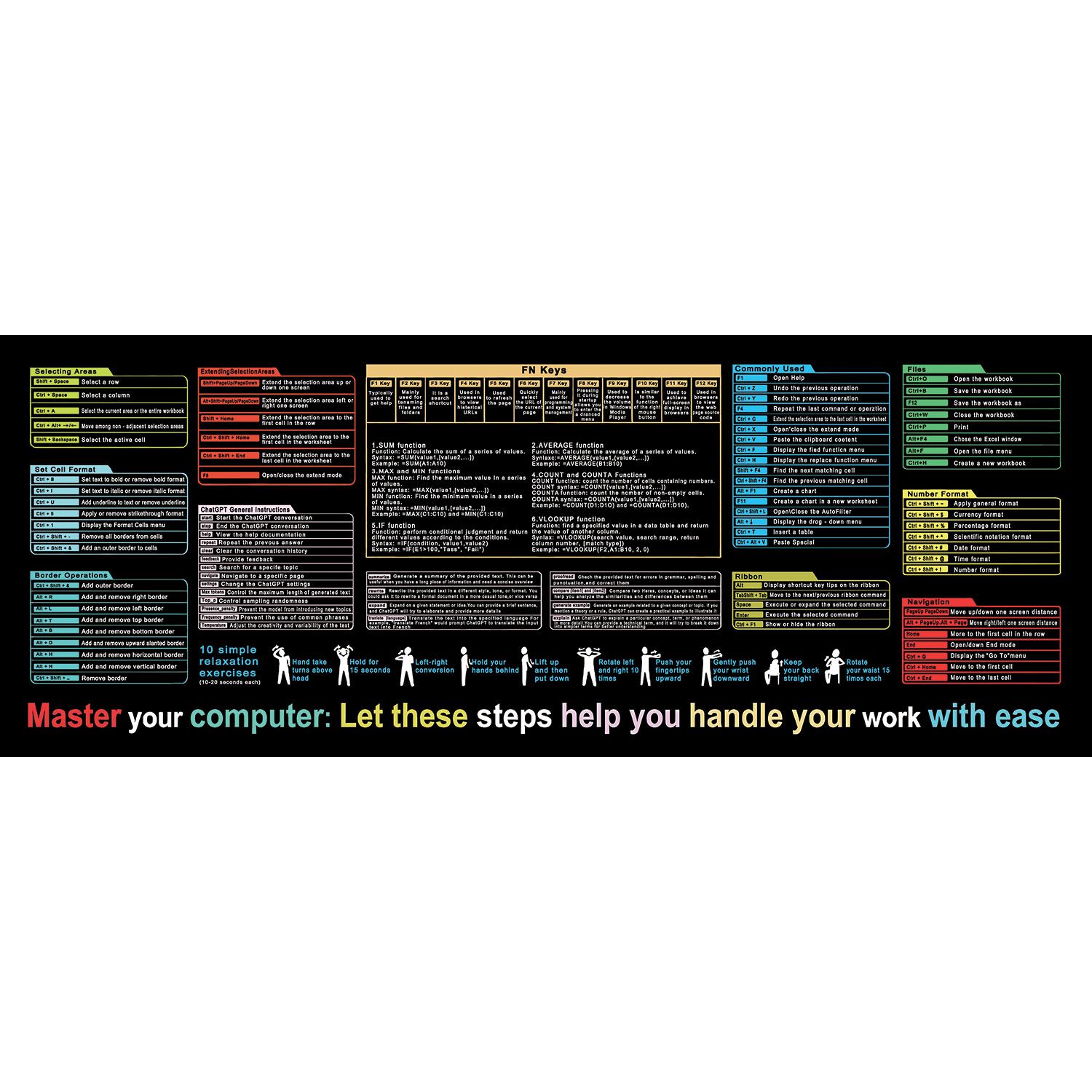 Mousepad Q-Connect 90x40cm Master Your Computer