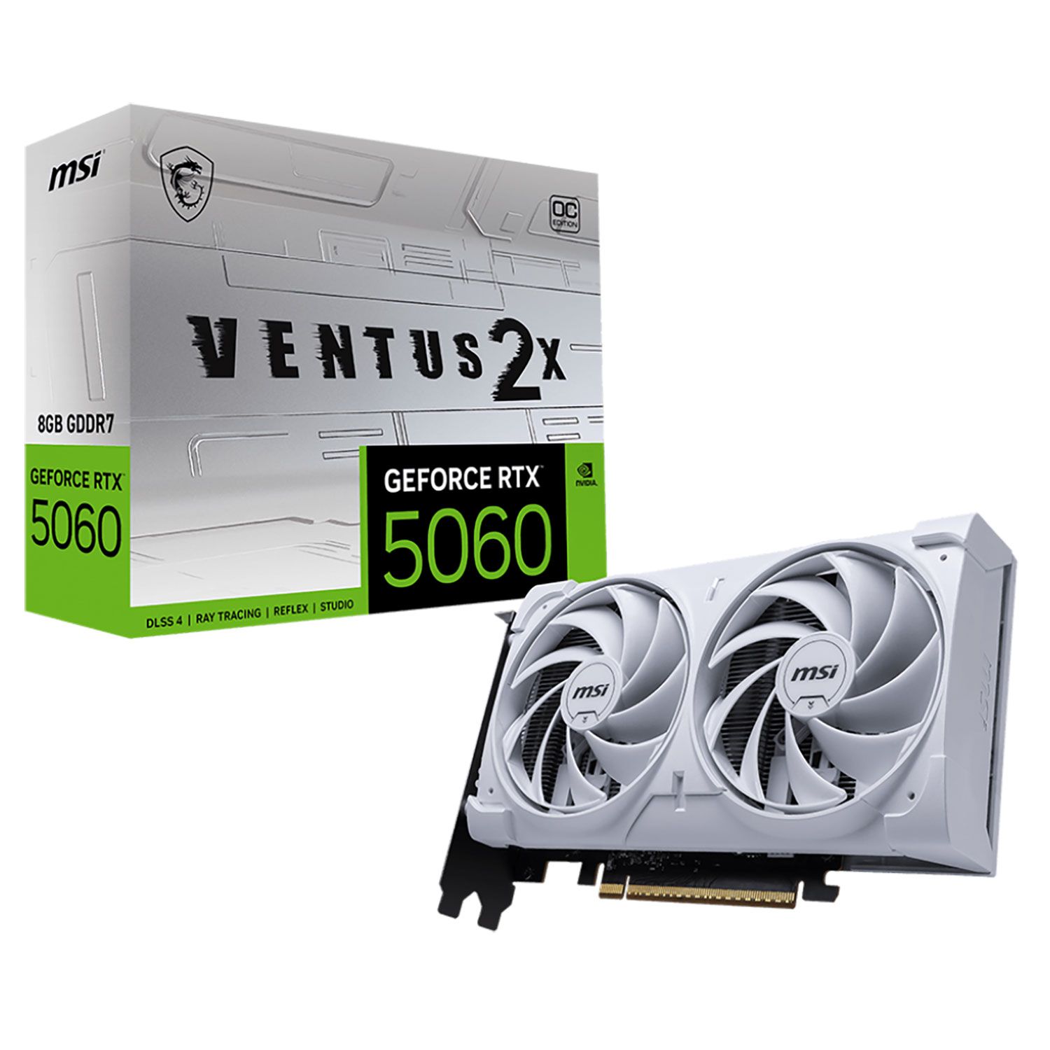 MSI VGA GeForce RTX RTX 5060 VENTUS 2X OC WHITE 8 GB