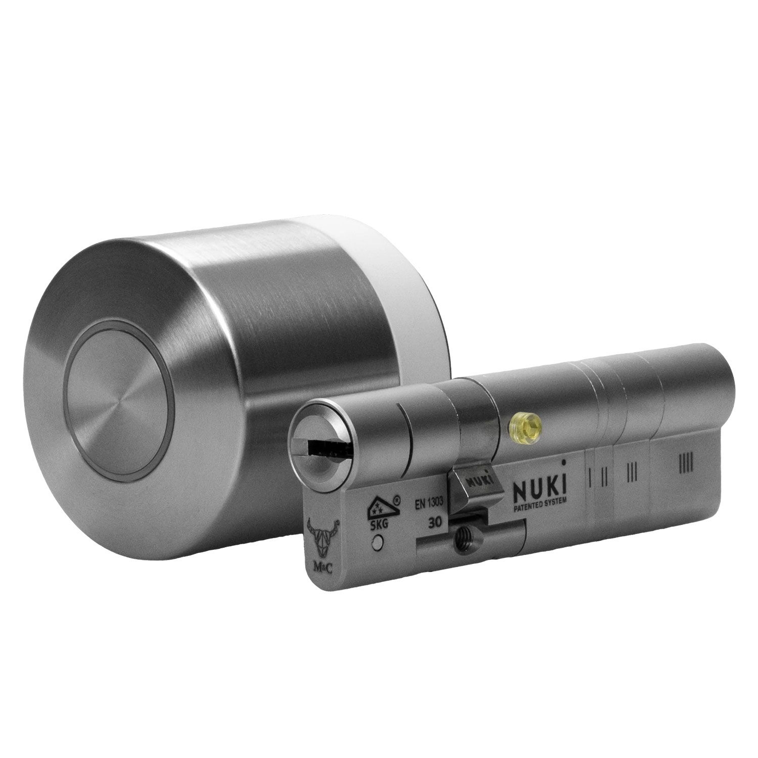 Nuki Smart Lock Ultra 5th Gen. Inox (black+white ring)
