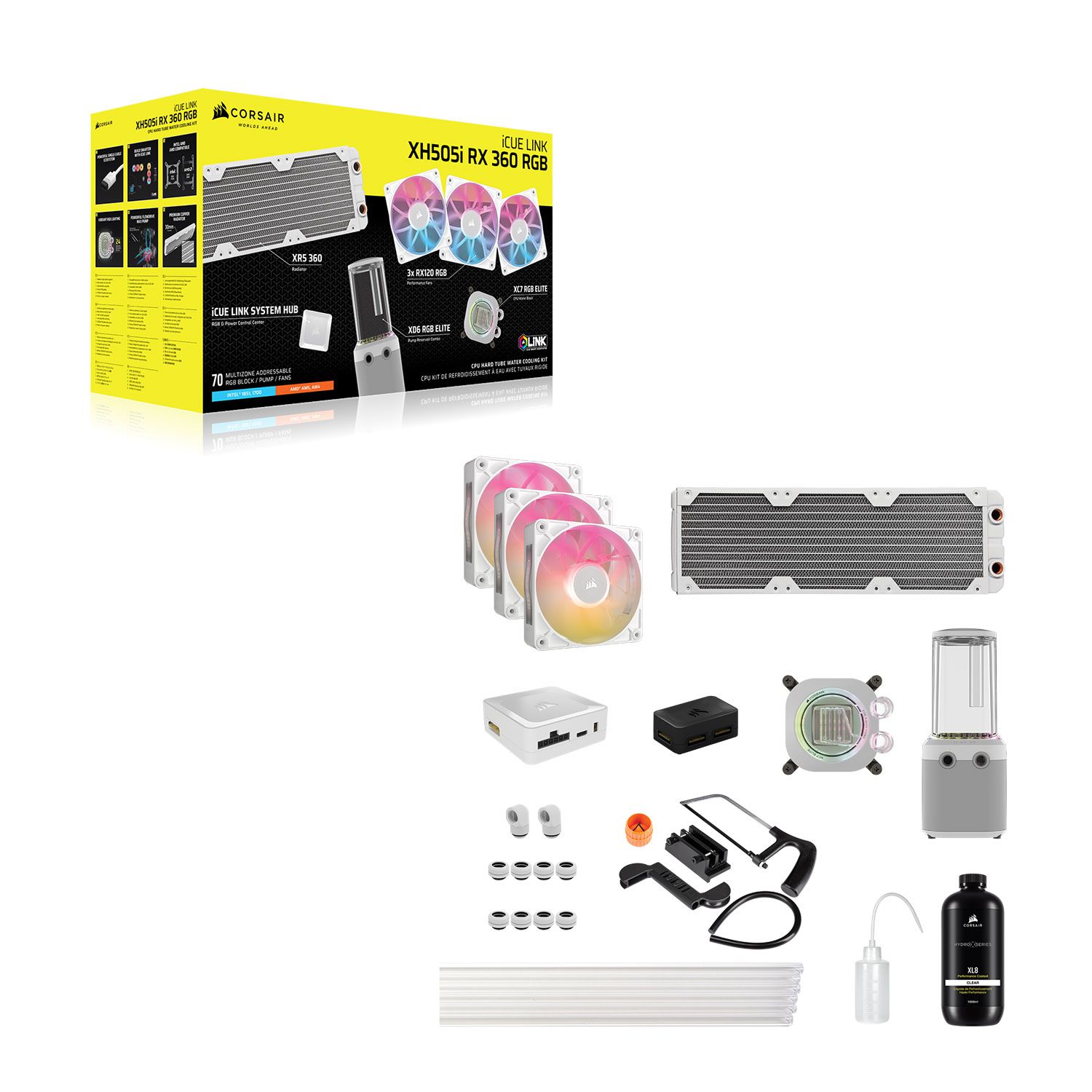 Corsair Custom Cooling Kit HydroX XH505i White
