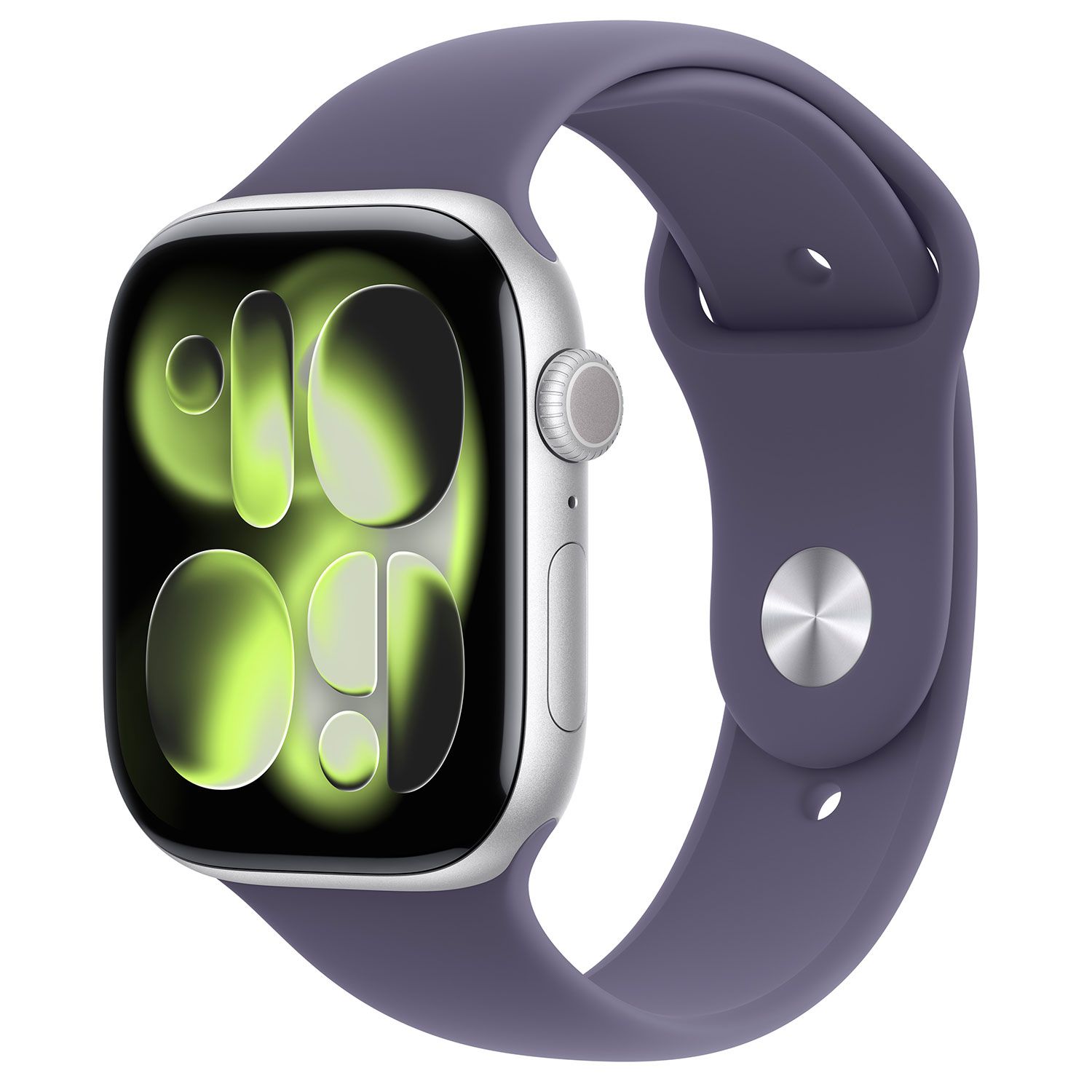 Apple Watch Series 11 42mm Silver with Purple Fog Sport Band M/L