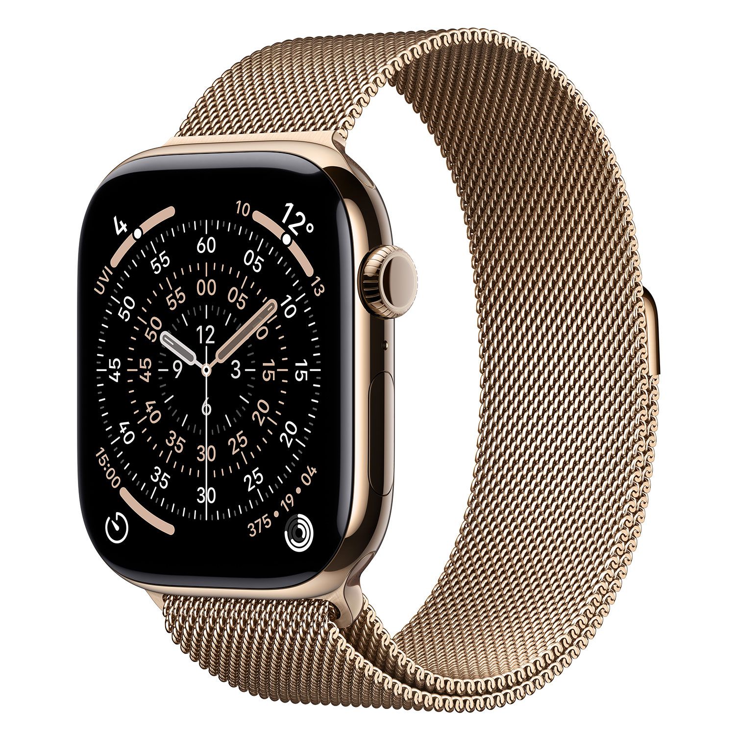 Apple Watch Series 11 Cell 46mm Gold Titanium Gold Milanese Loop S/M