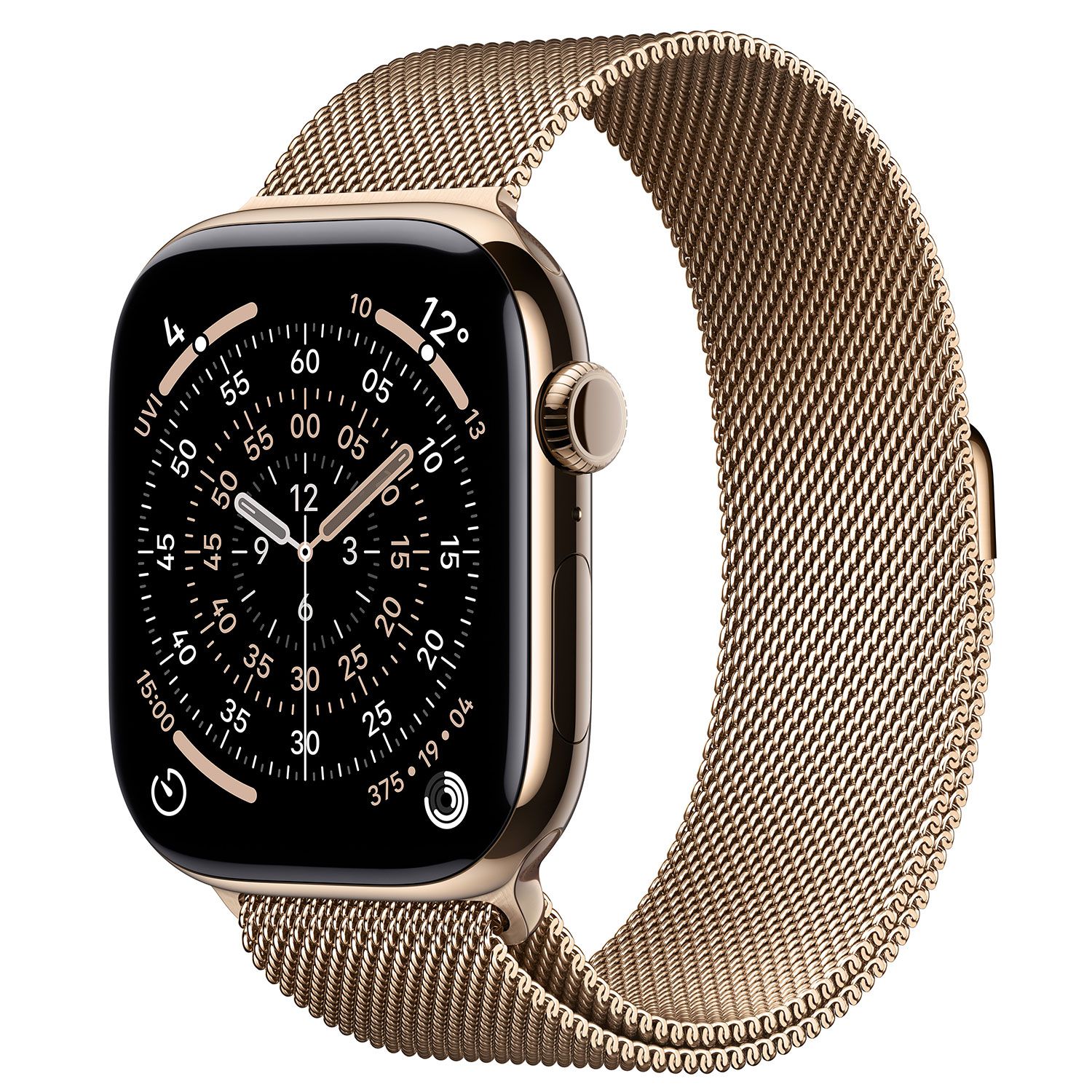 Apple Watch Series 11 Cell 42mm Gold Titanium with Gold Milanese Loop