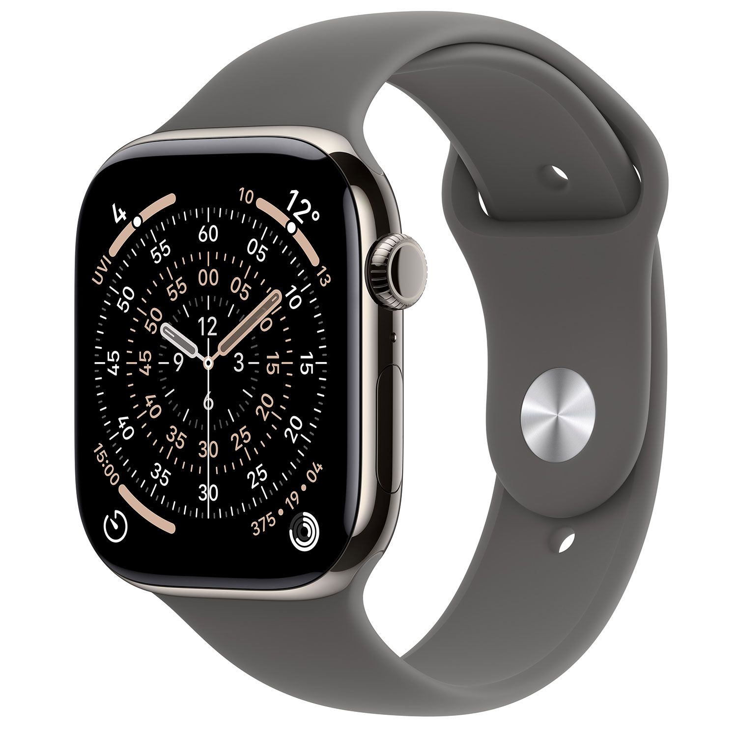 Apple Watch Series 11 Cell 42mm Natural Titanium with Stone Grey Sport Band S/M