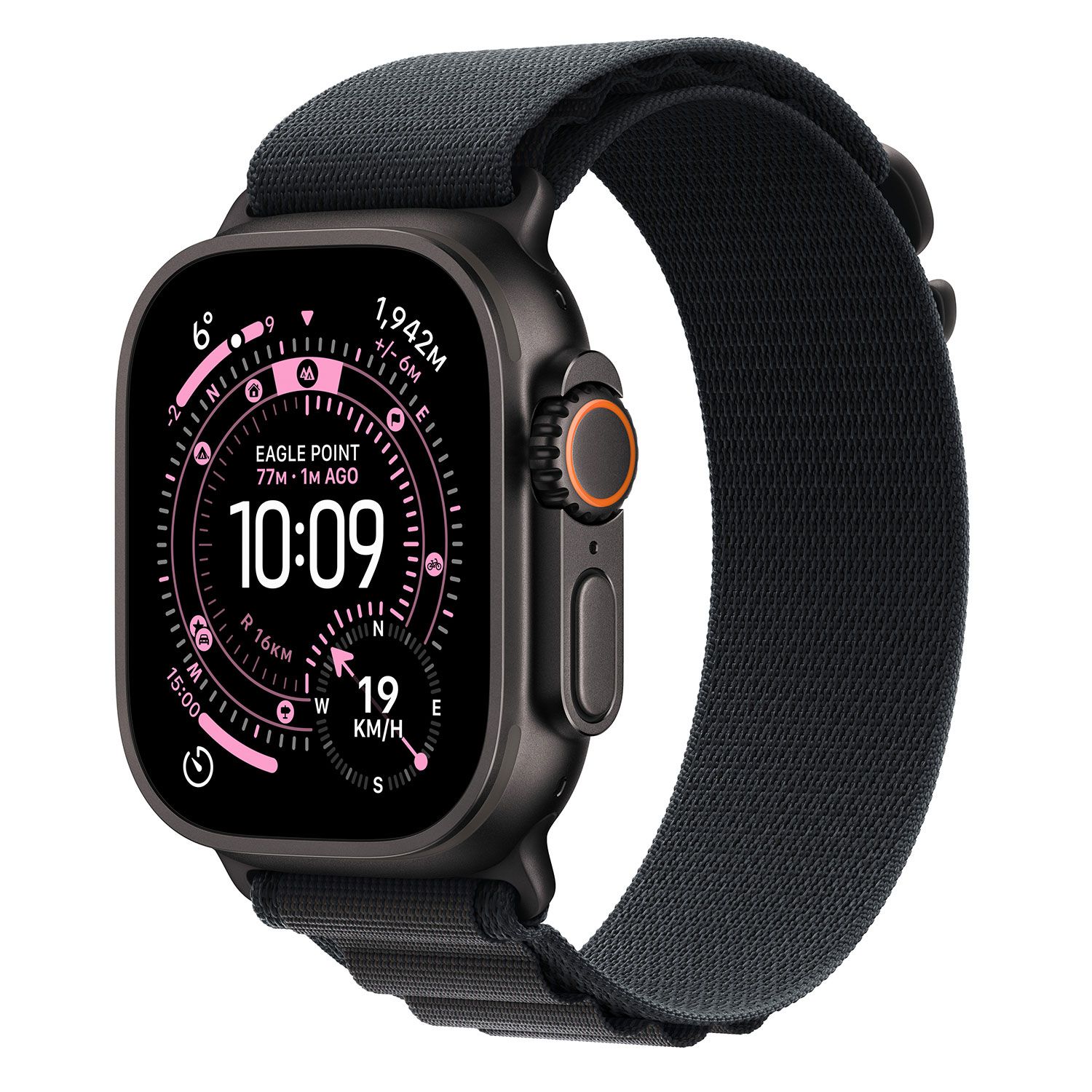 Apple Watch Ultra 3 49mm Black Titanium with Black Alpine Loop Large