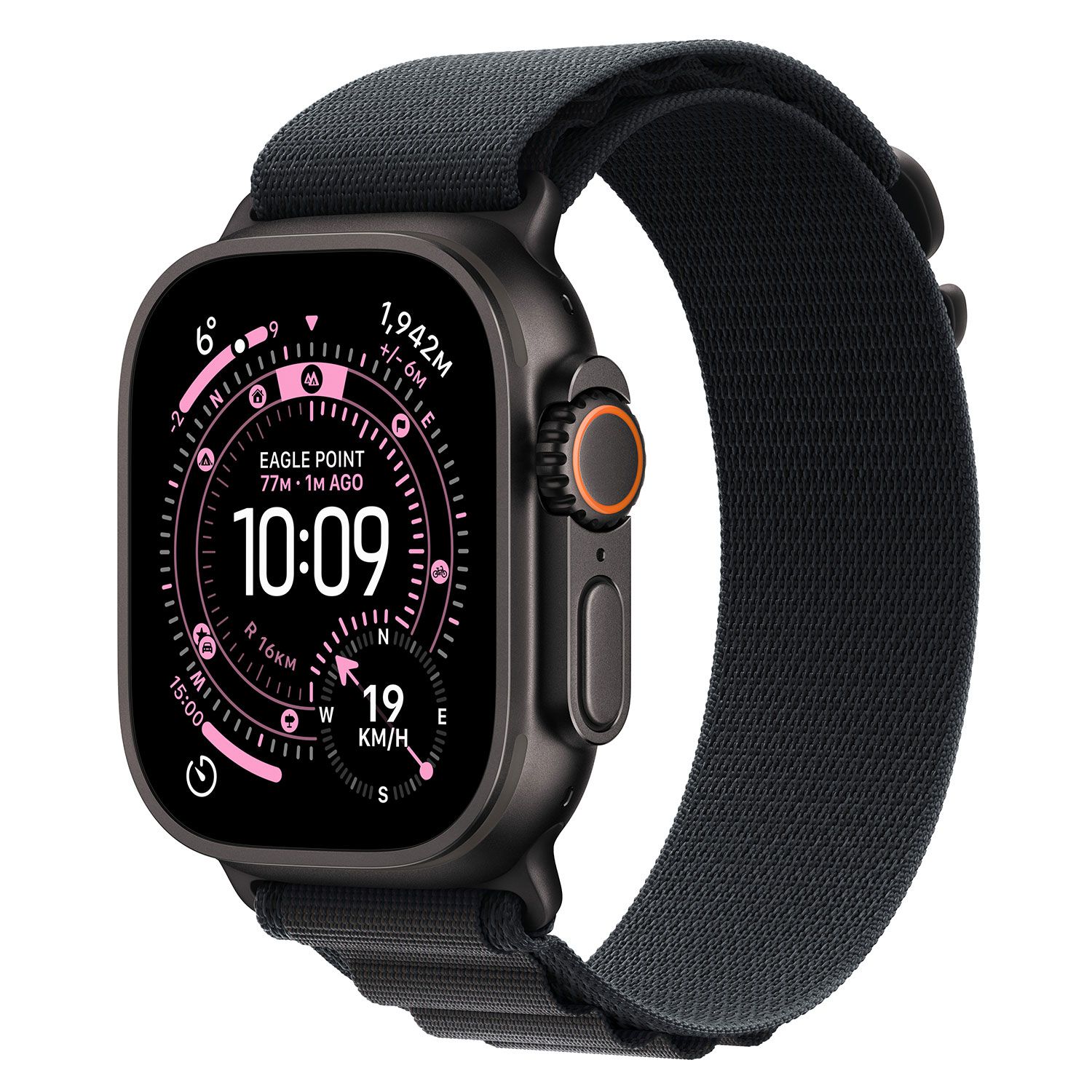 Apple Watch Ultra 3 49mm Black Titanium with Black Alpine Loop Medium