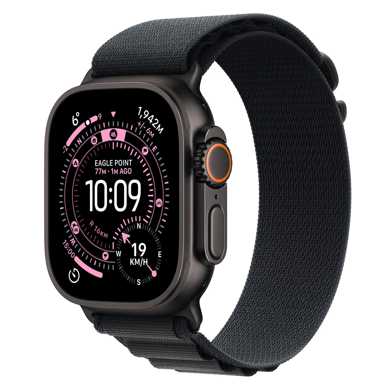 Apple Watch Ultra 3 49mm Black Titanium with Black Alpine Loop Small