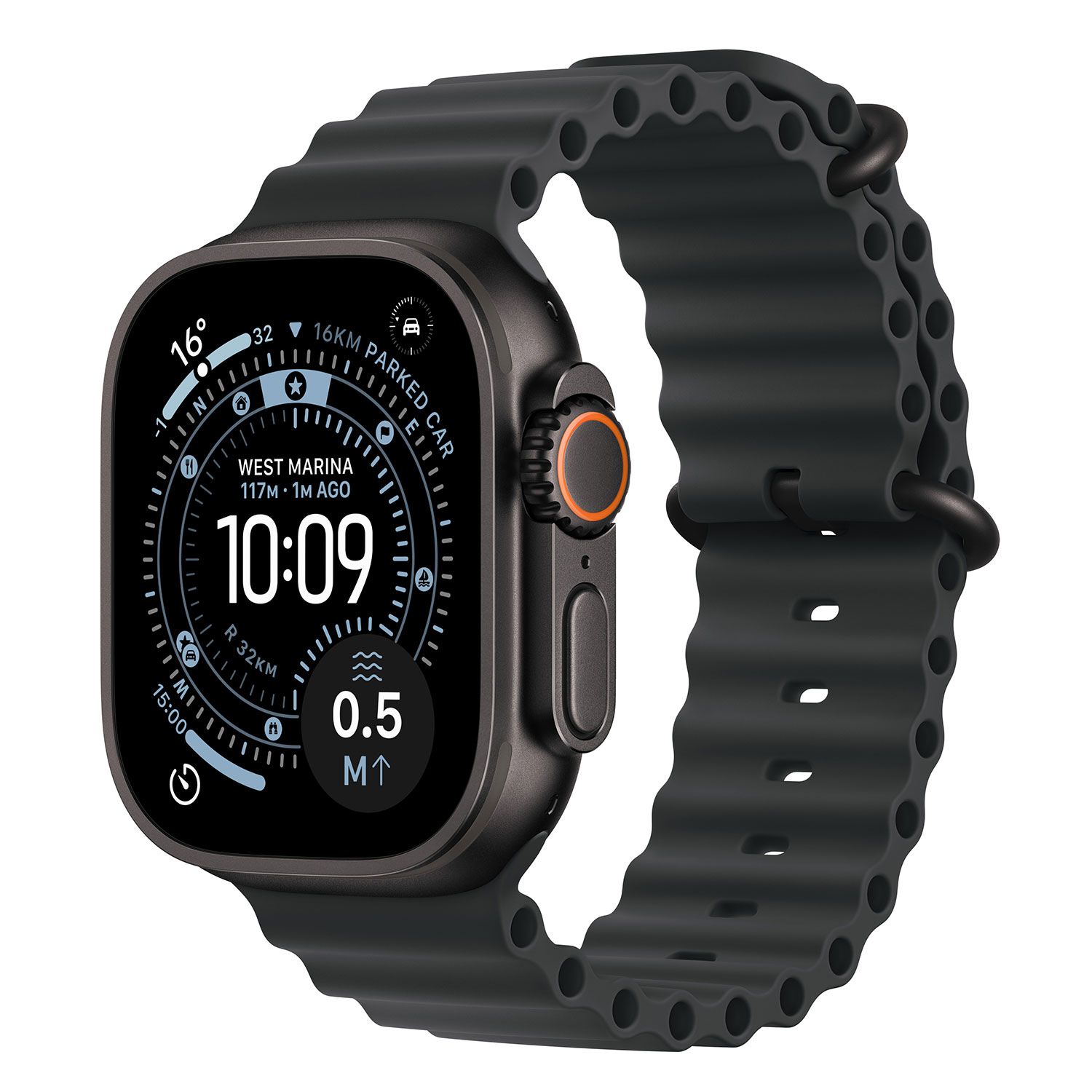 Apple Watch Ultra 3 49mm Black Titanium with Black Ocean Band