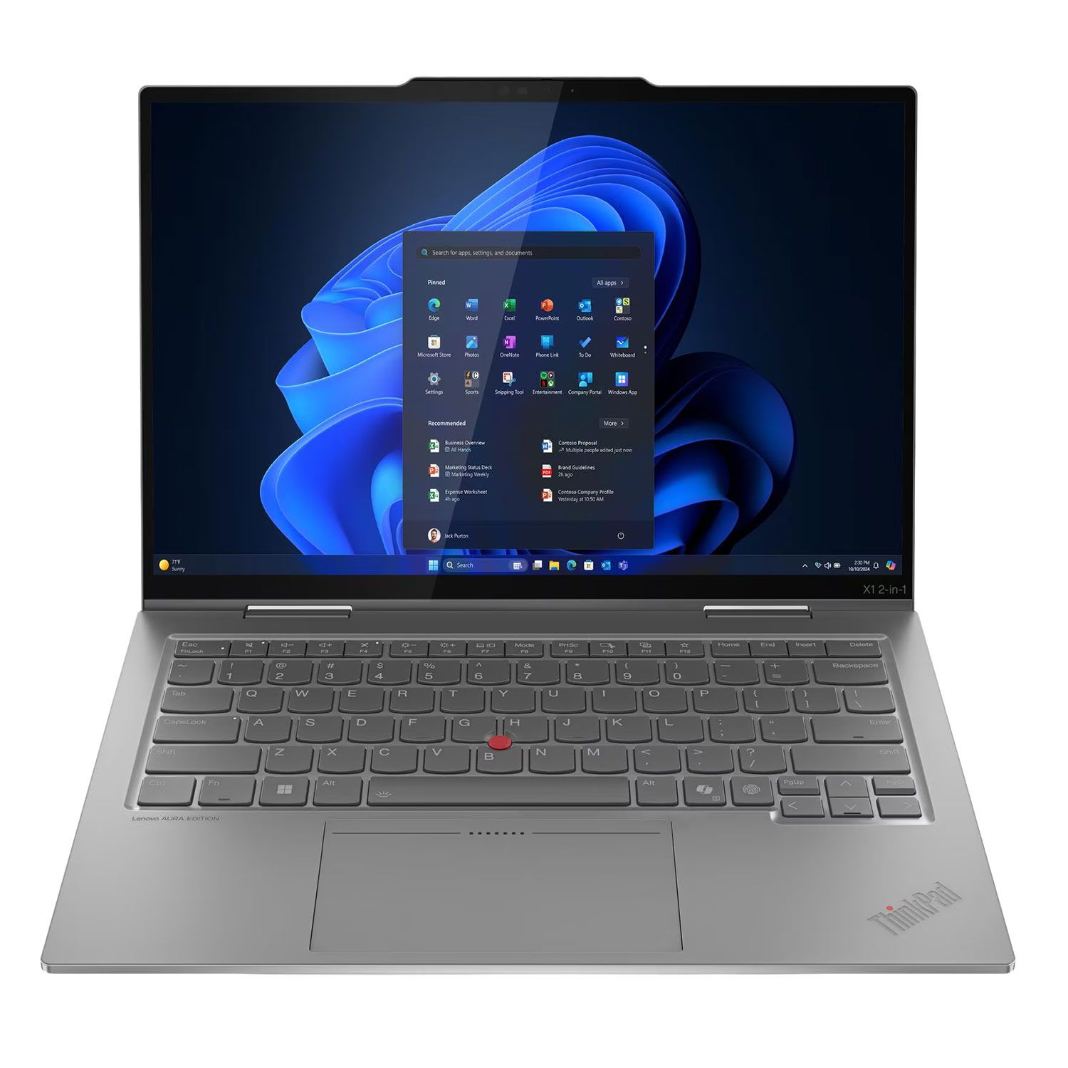 Lenovo Thinkpad X1 2in1 G10 Laptop 14" OLED Αφής (Core Ultra 7 258V/32 GB/1 TB/Intel Arc Graphics/Windows 11 Pro)