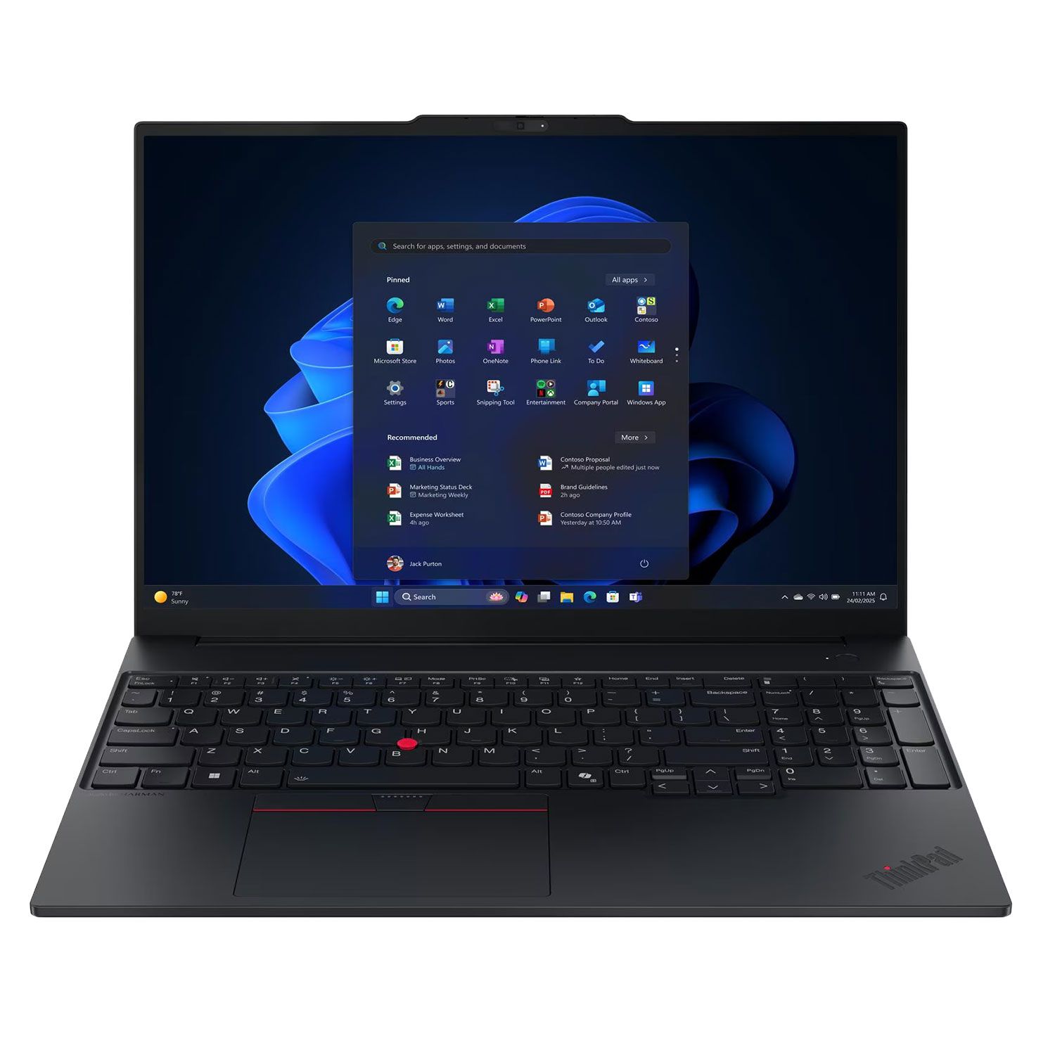 Lenovo Thinkpad E16 G3 Laptop 16" IPS (Core Ultra 5 225U/16 GB/512 GB/Intel Arc Graphics/Windows 11 Pro)