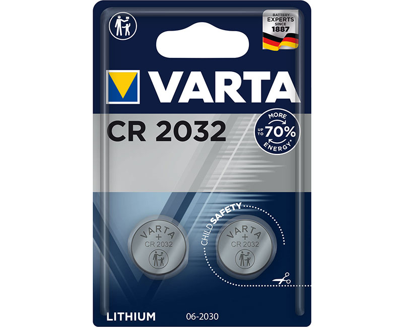 Varta &Mu;&pi;&alpha;&tau;&alpha;&rho;ί&epsilon;&sigmaf; &Lambda;&iota;&theta;ί&omicron;&upsilon; CR-2032 2 &tau;&epsilon;&mu;.