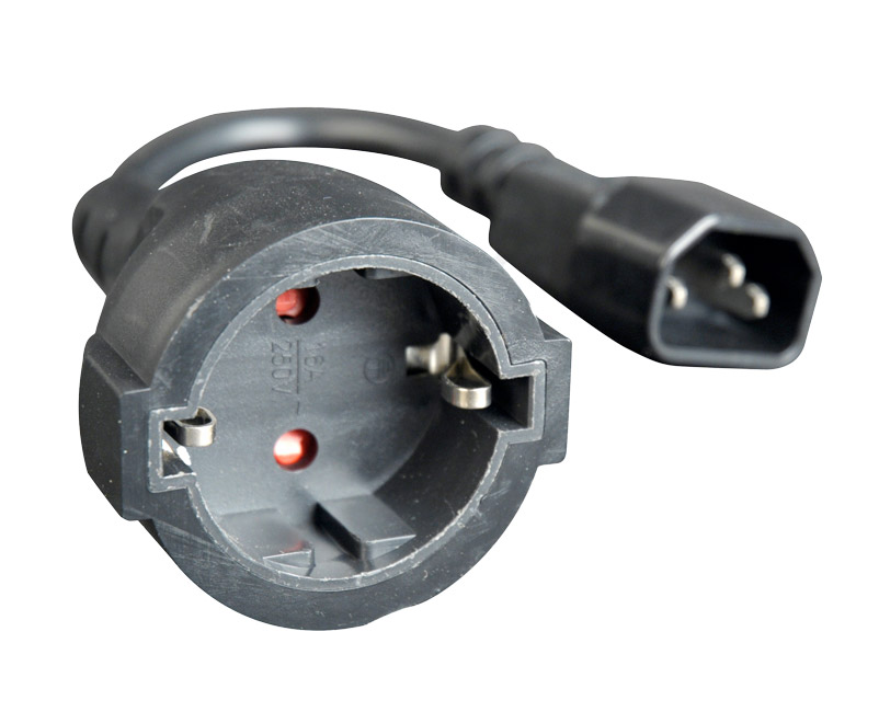 C14 to Schuko Adapter PC-SFC14M-01