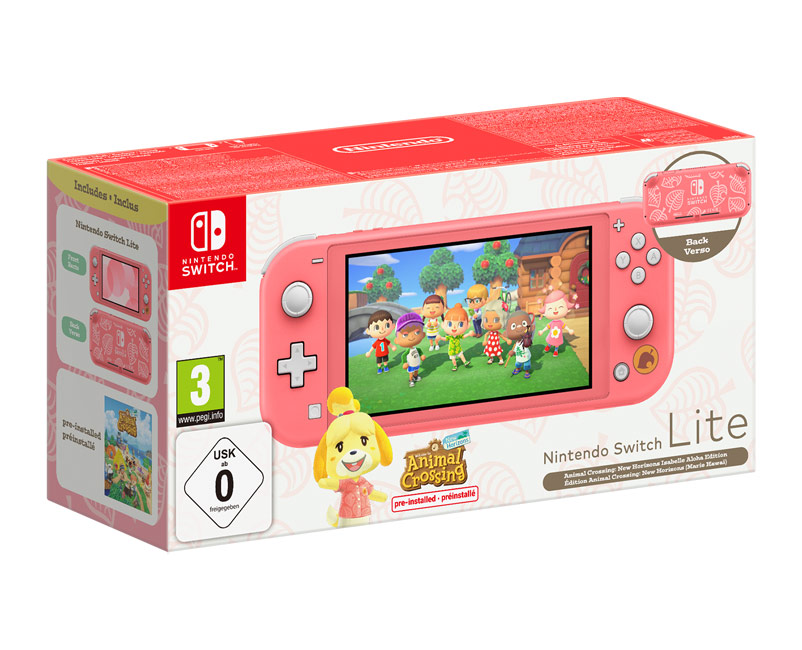 NS Lite – Animal Crossing NH Coral Isabelle