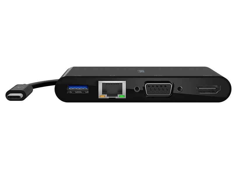 Belkin USB-C to HDMI/VGA/Ethernet/USB-A at glance