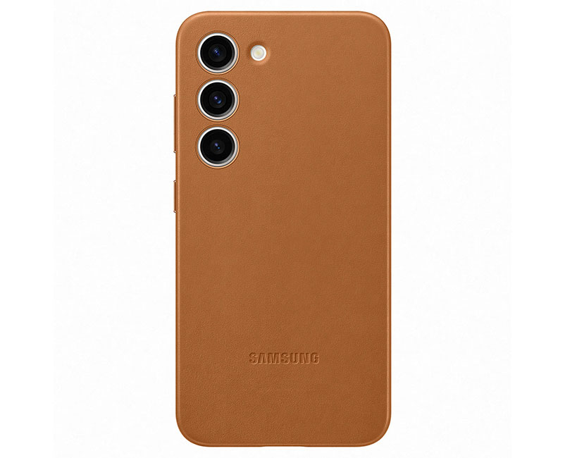 Galaxy S23 Back Cover Leath. Camel