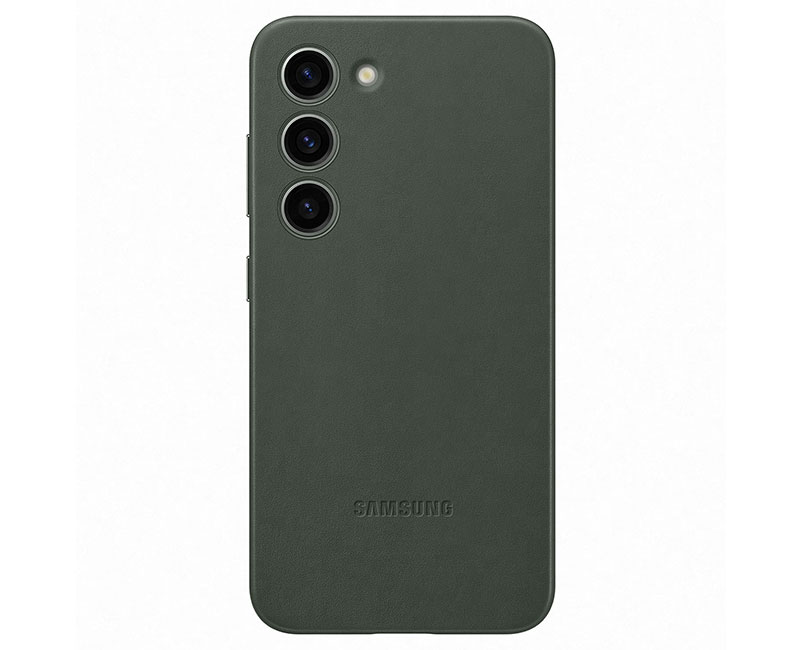 Galaxy S23 Back Cover Leath. Green