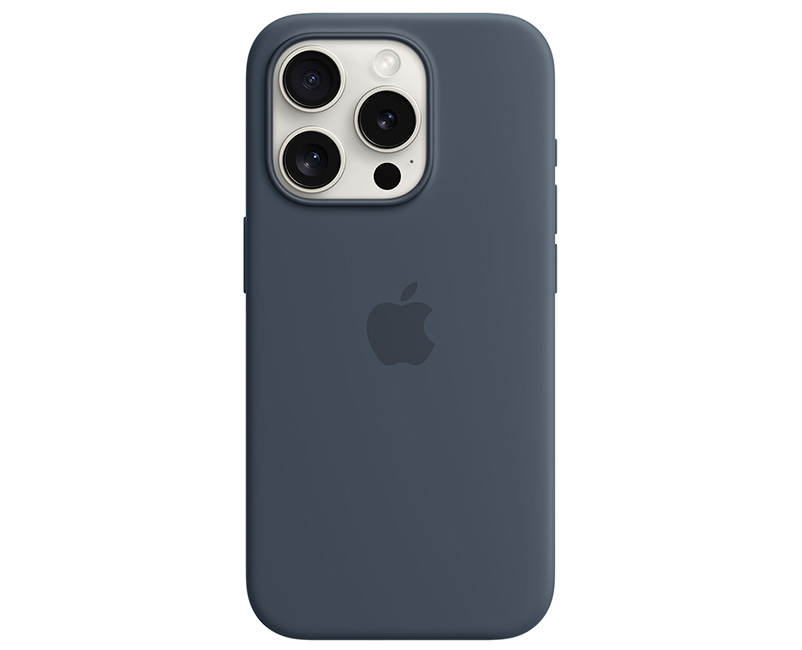 iPhone 15 Pro Silicone Case Storm Blue