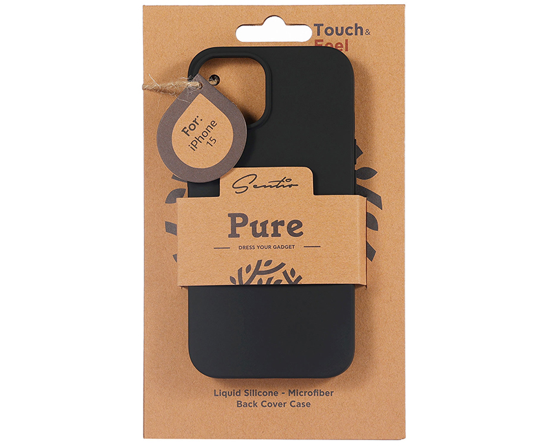 &Theta;ή&kappa;&eta; Sentio &gamma;&iota;&alpha; iPhone 15 Pure Black