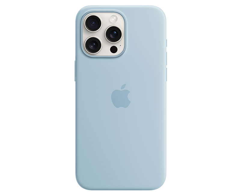 iPhone 15 Pro Max Silicone Light Blue