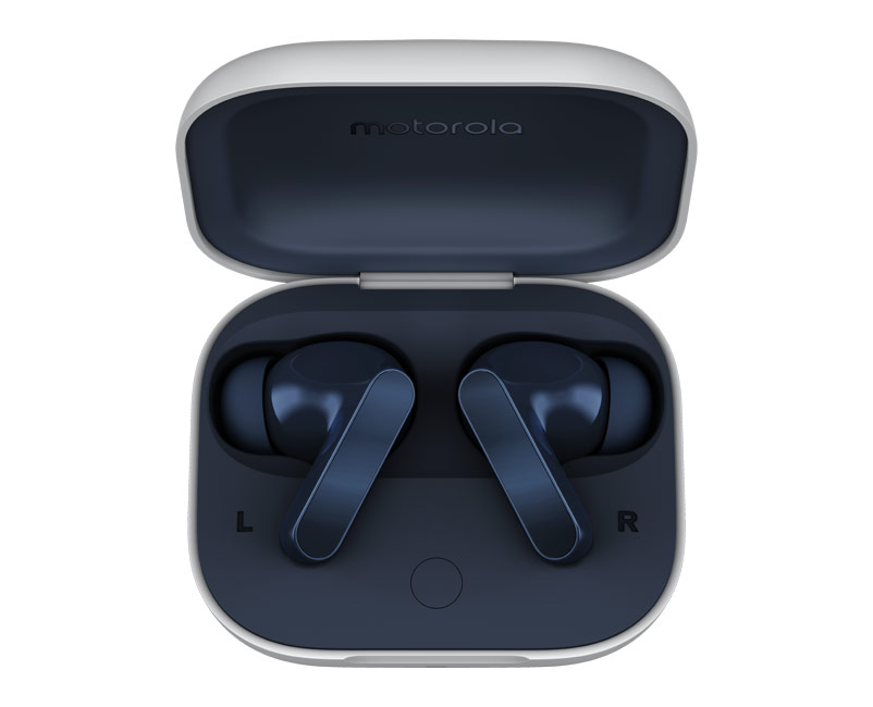 moto buds Illusion Blue