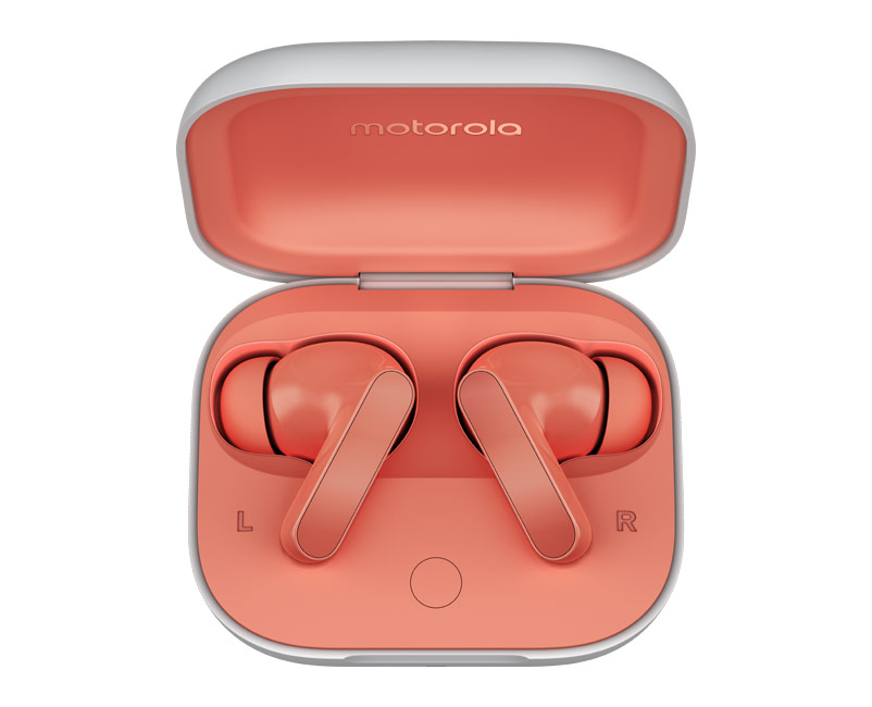 moto buds Peach Pink